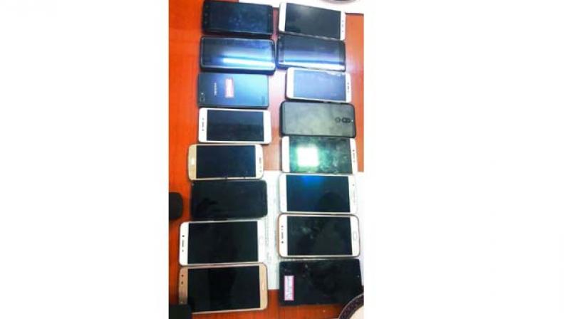 15 high end mobiles and two bikes used for snatching, worth more than Rs 3 lakh recovered from their possession.