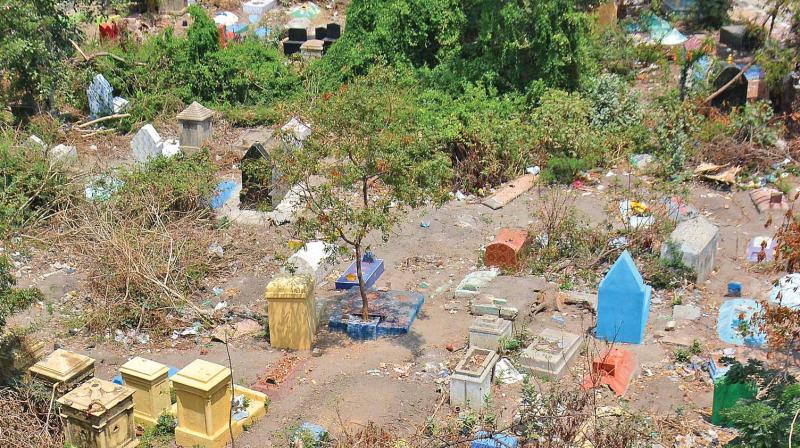 The graveyard at Kailasapuram in Mylapore from where the college girls buried body was dug up. (Photo: DC)