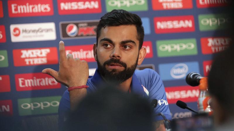 Team India Virat Kohli was left bemused after a journalist asked him, â€œWinning the toss and a wicket on the no-ball, did you feel any pleasant moment in this match?â€ during the post-match press conference after the ICC Champions Trophy final. (Photo: AP)