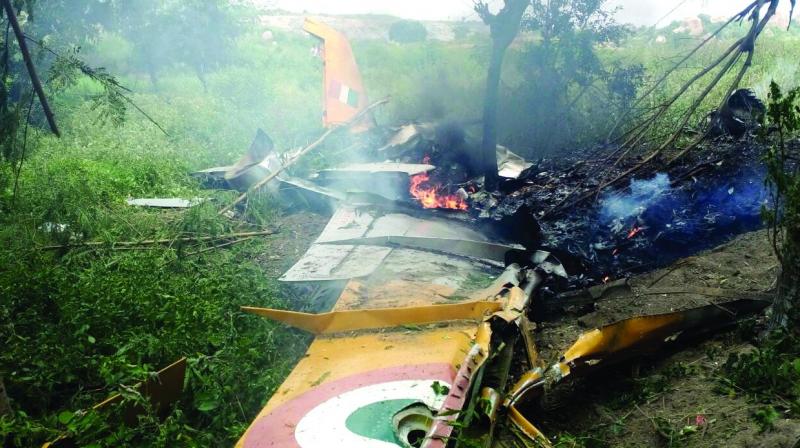 Kiran trainer aircraft crashes around 11.45 am in Ankireddypally village, 70 km from Hyderabad.