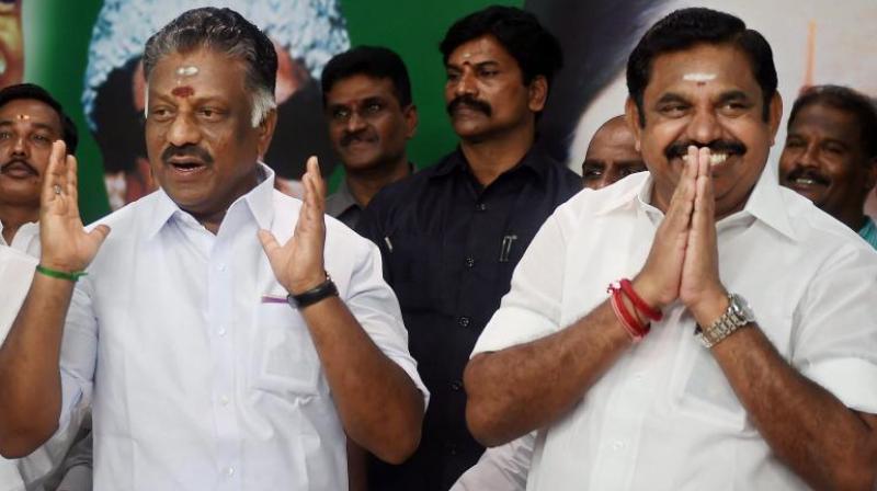 Tamil Nadu Chief Minister K Palaniswamy  and O Panneerselvam