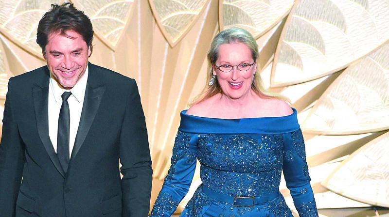 Unforgettable: Meryl Streep in the Elie Saab dress she  wore to the Oscars.