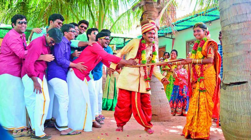 A group of doctors from Hyderabad attended their friends wedding dressed in traditional garb. They wanted to make a statement by embracing their culture.