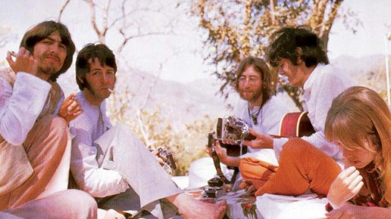 Beatles in Rishikesh in 1968