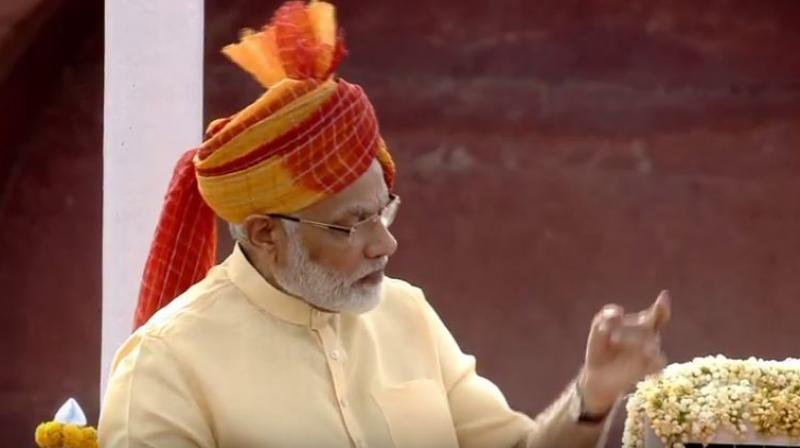 In his radio address Mann Ki Baat last month, Narendra Modi said he had received letters from people complaining that his I-Day speeches were a little too long and promised to make a shorter speech. (Photo: YouTube screengrab)