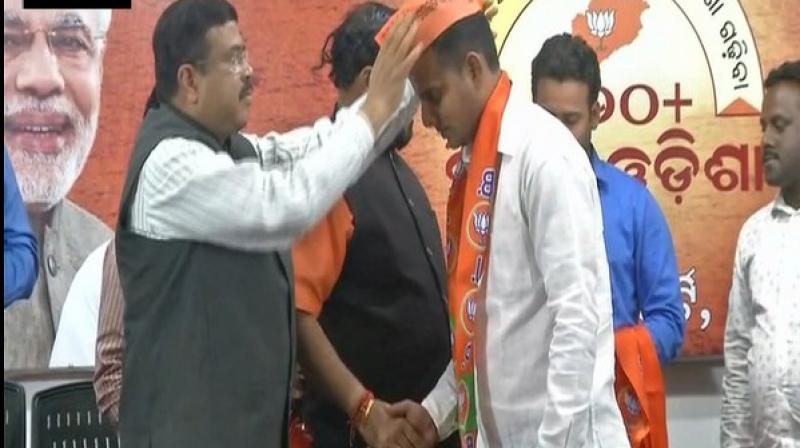 Deserting BYV, they have joined BJP to work towards Narendra Modis and Amit Shahs development agenda to build a New Odisha, said Union Minister Dharmendra Pradhan. (Photo: ANI)