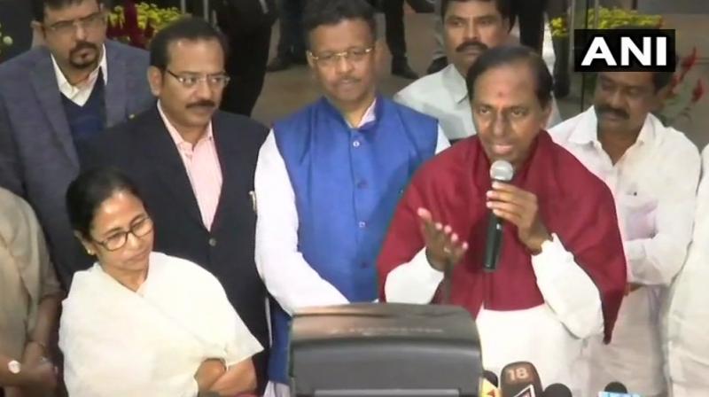 My efforts for non-BJP, non-Congress alliance will continue, TRS president and Telangana Chief Minister K Chandrasekhar Rao said. (Photo: ANI)