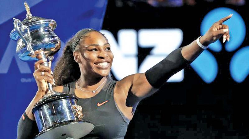 Serena after winning the Australian Open 2017