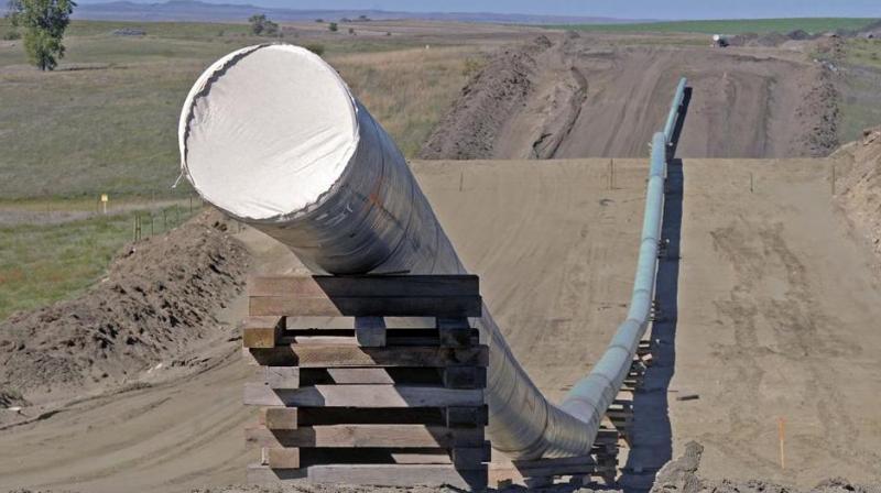 A section of the Dakota Access Pipeline under construction near the town of St. Anthony in Morton County. (Photo: AP)