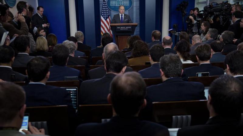 White House Press Secretary Sean Spicer speaks during a briefing at the White House on February 7, in Washington, DC. (Photo: AFP))