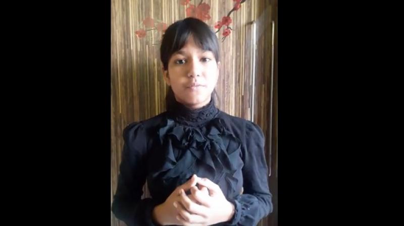 Aaira Goswami, 12, wants to learn about the history of Northeast India from her school textbooks. (Credit: YouTube)