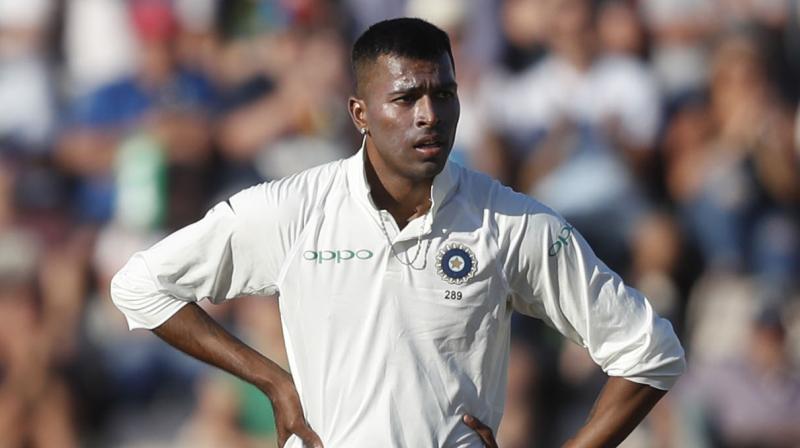 Hardik Pandya scored just fours and scalped only a wicket, conceding 85 runs, as India lost the Southampton Test by 60 runs and lost the five-match series, with one match still to be played. (Photo: AP)
