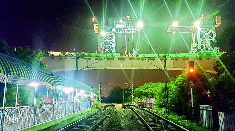 The Metro rail overbridge at Malakpet. 	(Photo: DC)