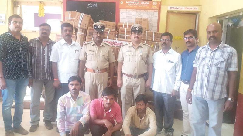 After a complaint was filed by Lakshminarayana, a team was formed to nab the miscreants and based on various clues, the accused were arrested. The cable boxes were recovered intact from them,  the police added.