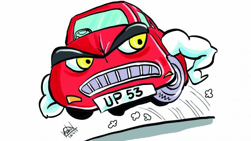 â€œUP 53â€, however, has not yet become as reckless as the Samajwadi vehicles, but seeing the number of vehicles pouring into Lucknow every day, the fear of a replay cannot be entirely ruled out.