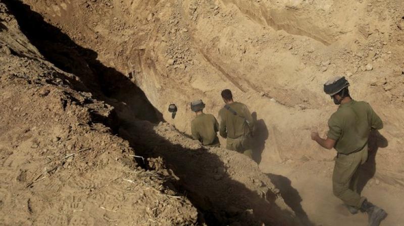 The tunnel began east of the city of Rafah in the Gaza Strip, crossed into Israel some 180 metres, then continued into Egypt for an unspecified length, with no exit point detected. (Photo: AP)