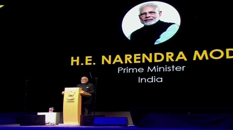 Prime Minister Narendra Modi became the first world leader to address the festival which was launched in 2016 and is in its third edition. (Photo: ANI)