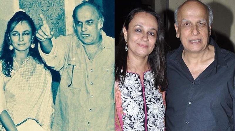 Mahesh Bhatt with his wife Soni Razdaan.