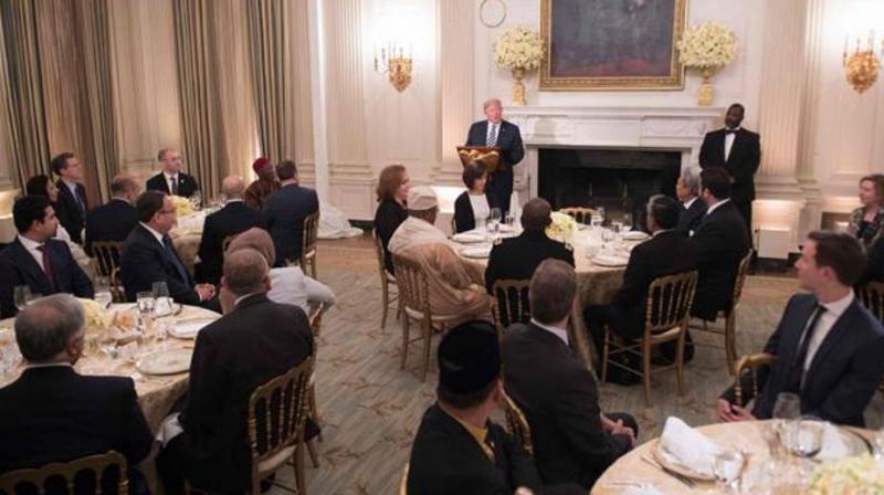 Donald Trump hosts his first iftar dinner as president, marking the traditional Ramzan fast-breaking meal with Muslim invitees at the White House. (Photo: AFP)