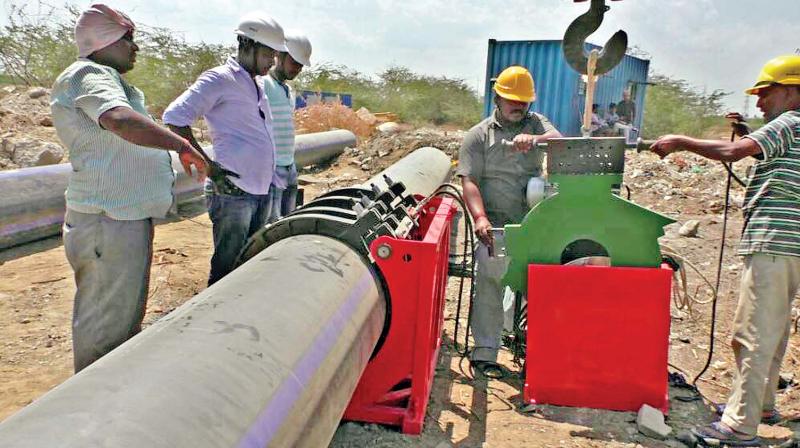The work is expected to complete by June 1 after which the water will be sent to desalination plants.