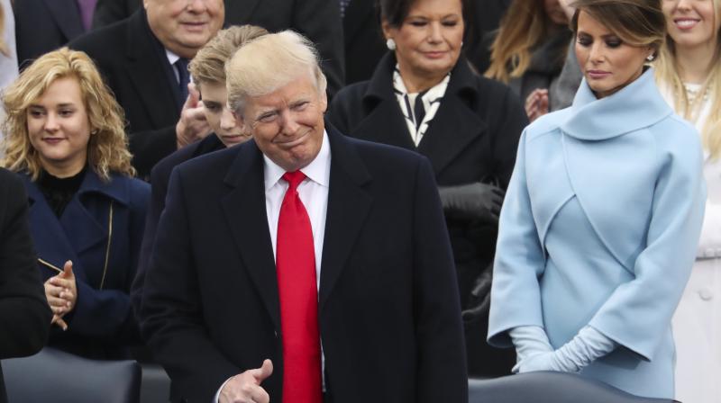President-elect Donald Trump flashes a thumbs up during the 58th Presidential Inauguration at the U.S. Capitol in Washington. (Photo: AP)