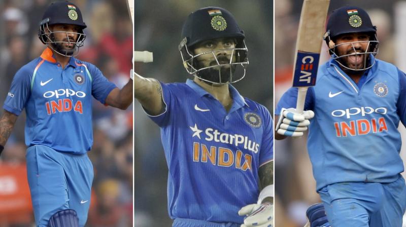 While Rohit Sharma is named the skipper of 15-man squad for Nidahas Trophy, Shikhar Dhawan is named vice-captain. Virat Kohli was given a rest as the MSK Prasad-led selection panel announced team on Sunday. (Photo: AP)