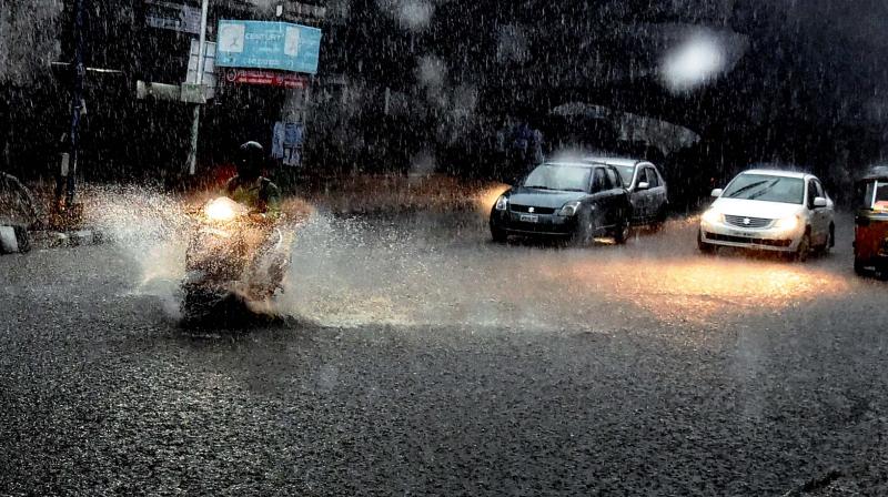 Heavy rains lashed Hyderabad. (Photo: PTI)