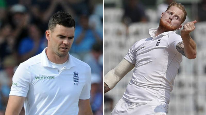 James Anderson (left) said he already fulfils a leadership role in the team with support from former skipper Alastair Cook and fast bowler Stuart Broad. (Photo:AP)