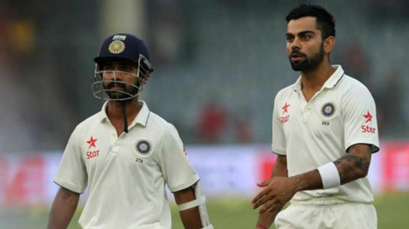Playing alongside Ajinkya Rahane at Rising Pune Supergiants has given Steve Smith an opportunity to know him and his assessment is that the Mumbaikar is less emotional than Virat Kohli. (Photo: AFP)