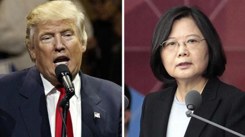 President-elect Donald Trump (L) and Taiwanese President Tsai Ing-wen (R)