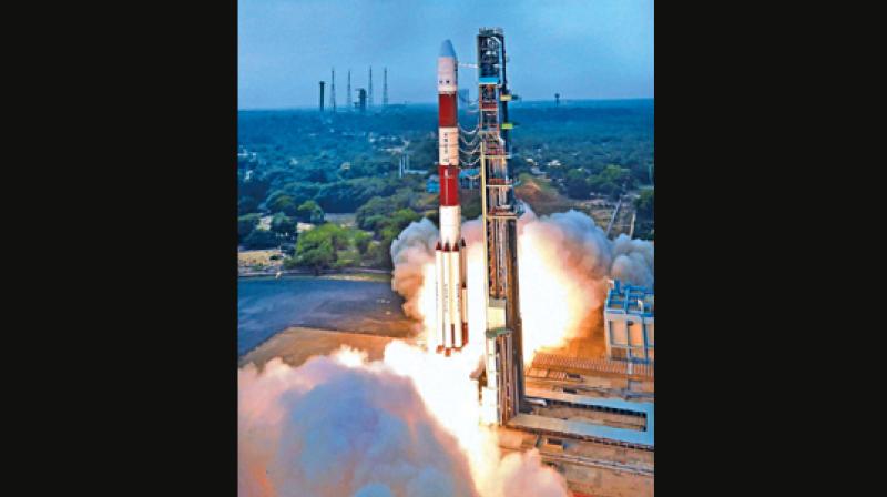 Indian Space Research Organisation (ISRO)s PSLV C36 lifts off from Satish Dhawan Space Center in Sriharikota on Wednesday (Photo: AP)