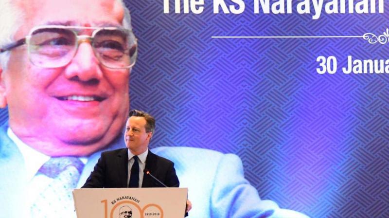 David Cameron speaks in the city.	?:(Image DC)