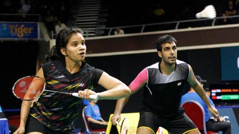 The top seeds Pranaav Jerry Chopra and N Sikki Reddy suffered a narrow defeat against the Malaysian pair of Goh Soon Huat and Shevon Jemie Lai. (Photo: Yonex All England Twitter)