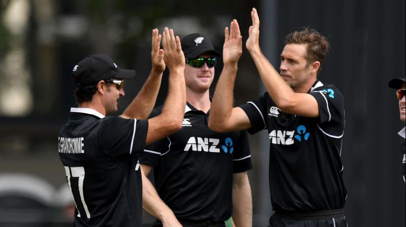 Tim Southee was the standout New Zealand bowler, taking six for 65. (Photo: AFP)