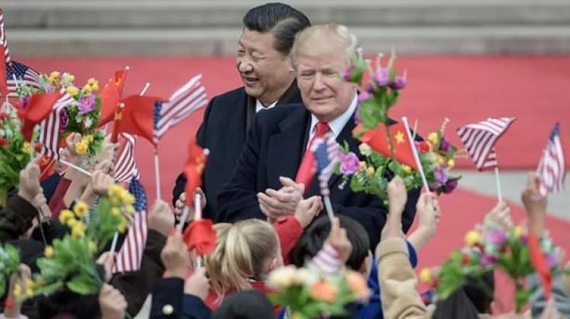 Xi hosted Trump at the imposing Great Hall of the People, next to Tiananmen Square, for the main event of Trumps five-nation tour of Asia. (Photo: AFP)