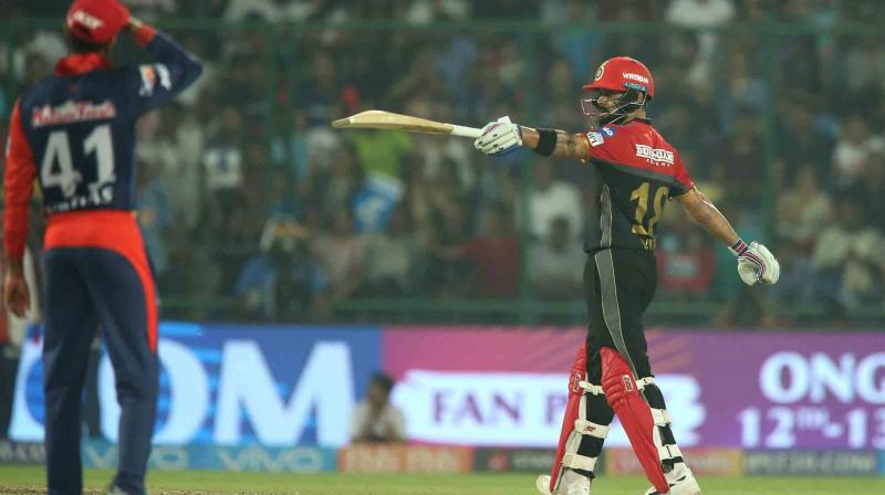 Virat Kohli celebrates his fifty against Delhi Dardevils. (Photo: BCCI)