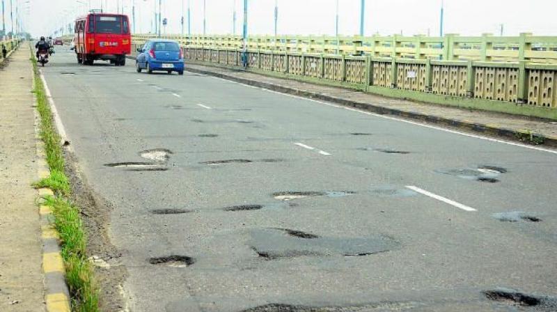 Even though the condition of the road has deteriorated over the past few months, civic body officials have said that the corporation would not repair it until the construction for the Metro Rail was completed. (Representional Image)