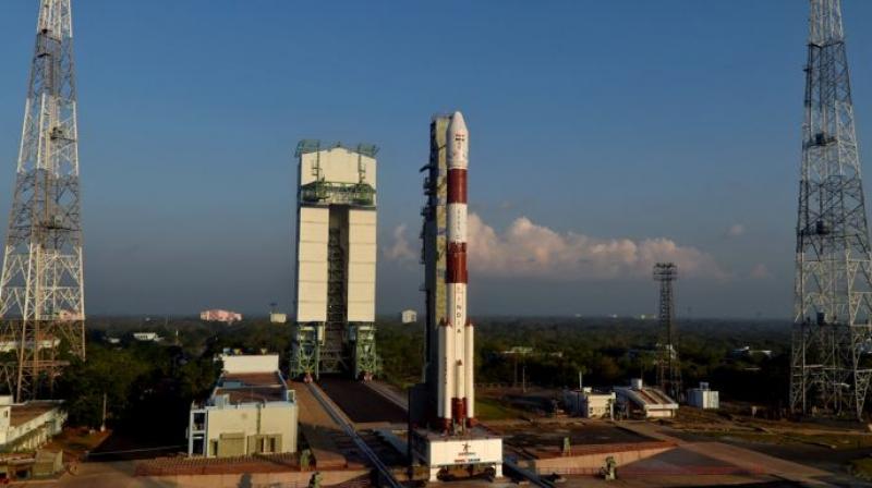 ISRO on February 15 successfully launched a record 104 satellites on a single rocket from the Sriharikota spaceport in Andhra Pradesh. (Photo: Videograb)