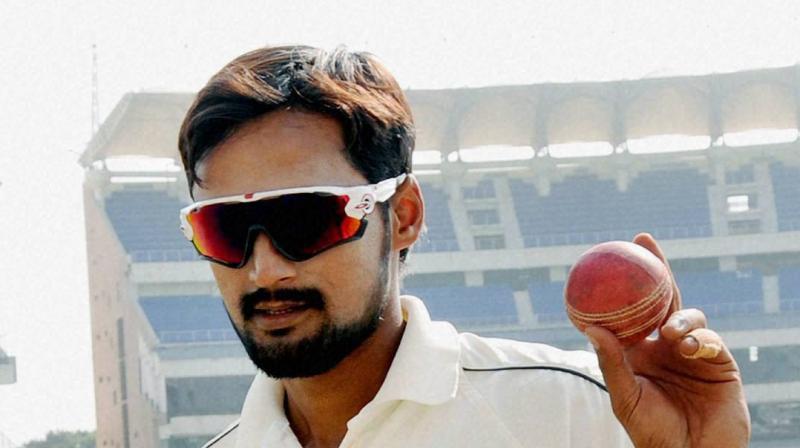 Jharkhands left-armer Shahbaz Nadeem, who has been knocking on the doors of the Indian team for a while now, ran through the Rajasthan batting to end a sensational spell. (Photo: PTI)