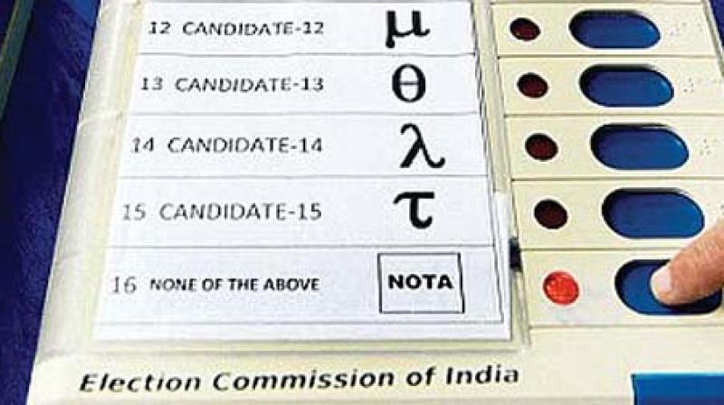 For the first time, the State Election Commission has decided to provide Nota option on ballot paper for the panchayat elections. It will be printed at the end of the ballot paper.
