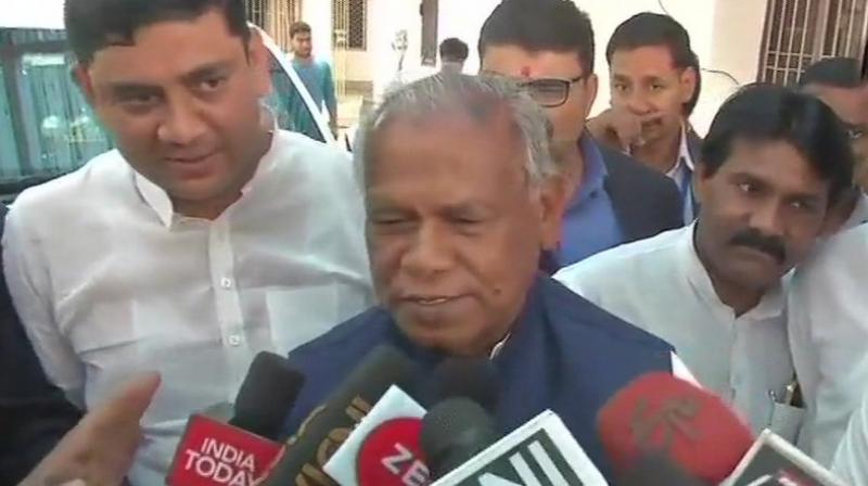 The announcement was made after Manjhi met RJD chief Lalu Prasads wife Rabri Devi at her residence on Wednesday. (Photo: ANI/Twitter)