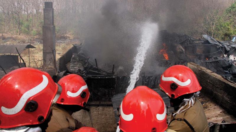 Fire Force officers said that the company had not put in place proper fire safety measures and that led to the spreading of the fire and the exact reason for the accident was yet to be ascertained.