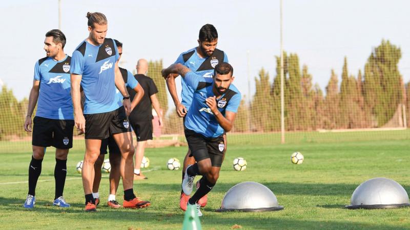 Members of BFC busy in training.