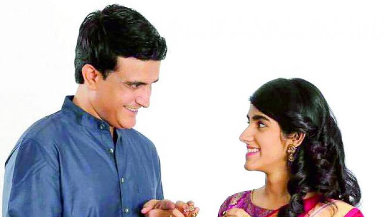 Saurav Ganguly with daughter Sana