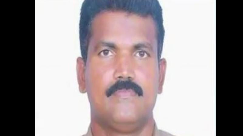 Police inspector Periyapandiyan attached to the Maduravoyal police station in Chennai was killed in a shoot-out in Rajasthans Pali district. (Photo: Screengrab)