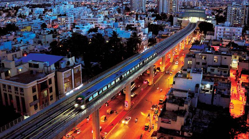 Namma Metro is 4 km underground and 7.3 km elevated, and consists of 10 metro stations and will provide connectivity between North and South Bengaluru.