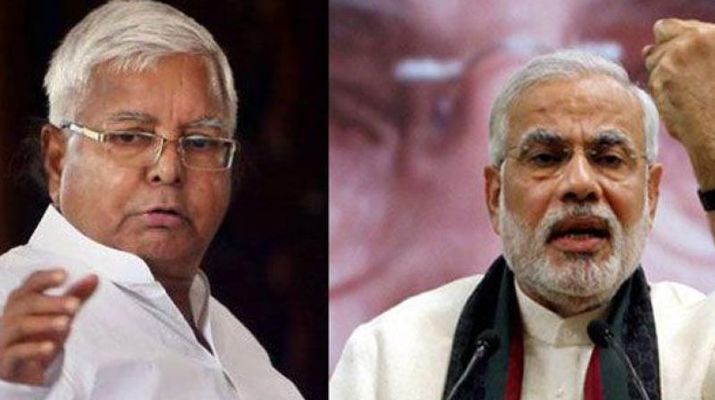 Accusing the Prime Minister of hipocrisy, Lalu said Modi went to Pakistan uninvited and also called Pakistan Prime Minister Nawaz Saharif to his oath taking ceremony. (Photo: PTI/File)