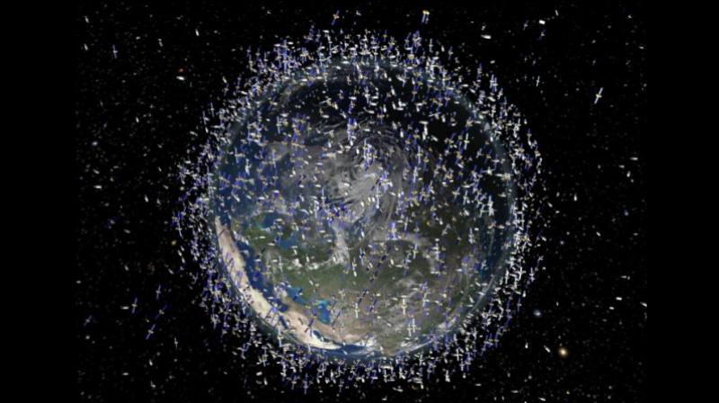 A European Space Agency artists impression of the debris field in low-Earth orbit (Photo: AFP)