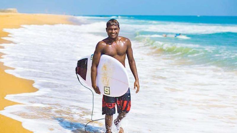 Dharani Selvakumar, one of Indias top  surfing instructors.