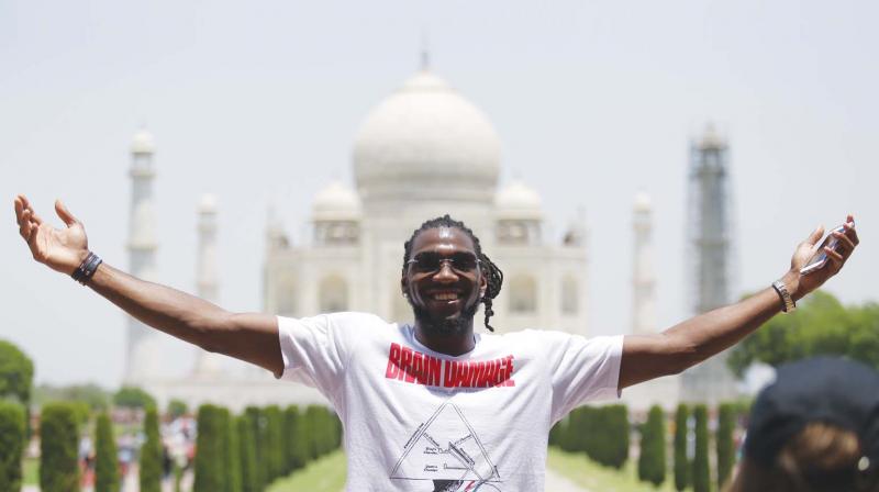 Kenneth Faried at the Taj Mahal.